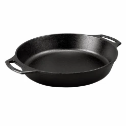 Lodge BW10BSKA1 10.25" Dia. Cast Iron Round Baker's Skillet With Handles And Silicone Grips (3 Each Per Case)