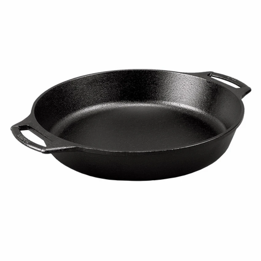 Lodge BW10BSKA1 10.25" Dia. Cast Iron Round Baker's Skillet With Handles And Silicone Grips (3 Each Per Case) 1 Lodge BW10BSKA1 10.25" Dia. Cast Iron Round Baker's Skillet With Handles And Silicone Grips (3 Each Per Case)