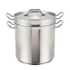 Winco SSDB-16 16 Qt Aluminum & Stainless Steel Double Boiler