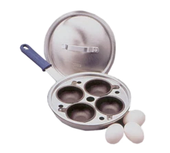 Vollrath 56507 4 Cups 8" Natural Finish Fry Pan With Cool Handle Wear-Ever Egg Poacher Set