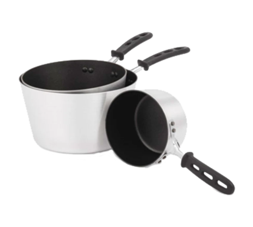 Vollrath 69302 2.75 Qt. 11 Gauge Aluminum Alloy With Natural Finish Exterior Wear-Ever Tapered Sauce Pan 1 Vollrath 69302 2.75 Qt. 11 Gauge Aluminum Alloy With Natural Finish Exterior Wear-Ever Tapered Sauce Pan