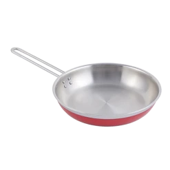 Bon Chef 60309 3 Qt. 4 Oz. Round Stainless Steel With Aluminum Core Classic Country French Collection Saute Pan And Skillet