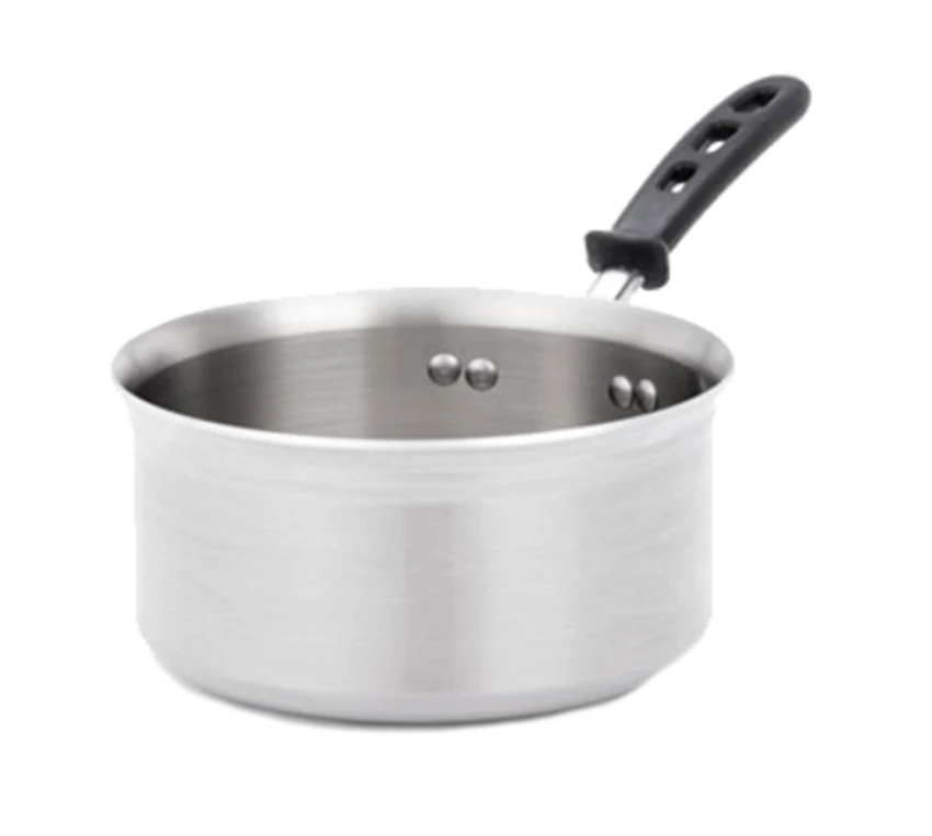 Vollrath 77741 3.5 Qt. 10 Gauge 3004 Aluminum Core TriVent Silicone Insulated Handle Tribute 3-Ply Sauce Pan 1 Vollrath 77741 3.5 Qt. 10 Gauge 3004 Aluminum Core TriVent Silicone Insulated Handle Tribute 3-Ply Sauce Pan