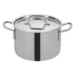 Winco TGSP-6 6 Qt Tri-Gen Induction-Ready Stock Pot