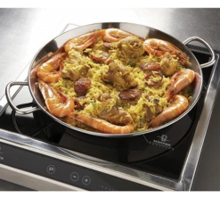 Matfer Bourgeat 70990 12-1/2" Stainless Steel / Aluminum Round Paella Pan