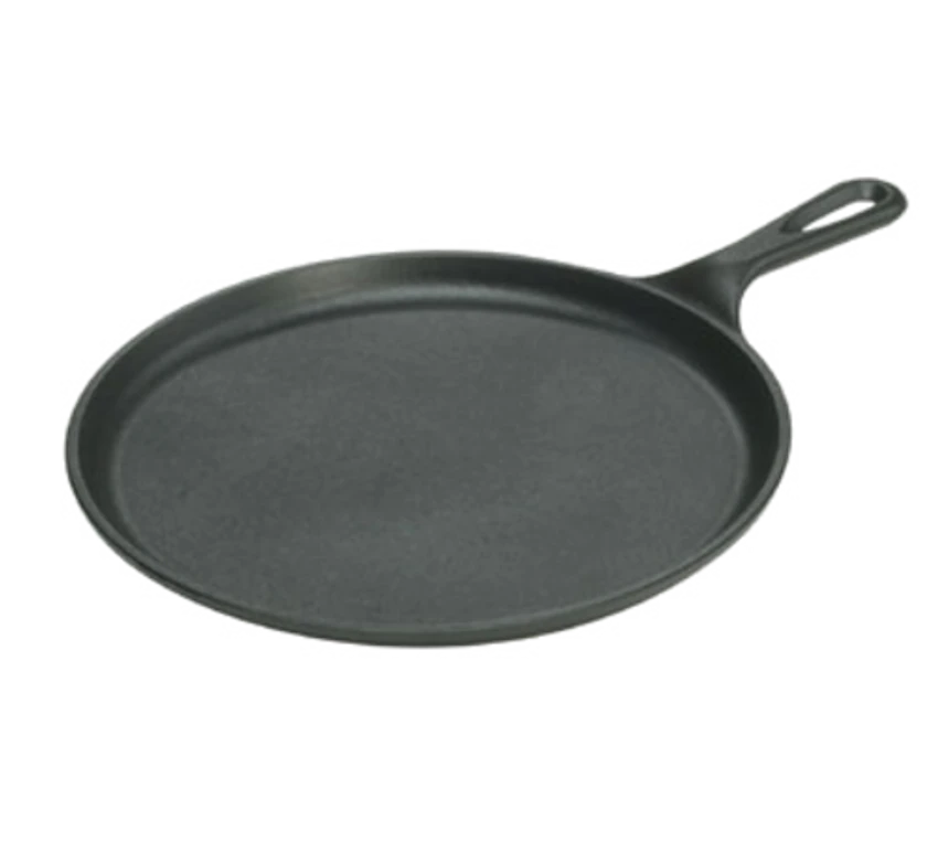 Lodge L9OG3 10.62" Dia. X 1.5" H Seasoned With Oil Cast Iron Griddle (3 Each Per Case) 2 Lodge L9OG3 10.62" Dia. X 1.5" H Seasoned With Oil Cast Iron Griddle (3 Each Per Case) - Image 2