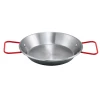 Winco CSPP-23 23-5/8" Dia. Carbon Steel Round Paella Pan