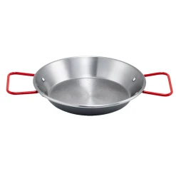 Winco CSPP-23 23-5/8" Dia. Carbon Steel Round Paella Pan