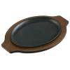 Lodge LOSH3 10" W X 7.5" D Cast Iron Oval Serving Griddle (6 Each Per Case)