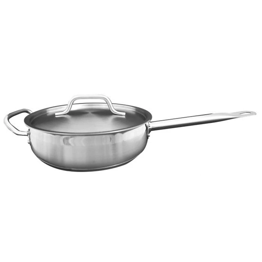Thunder Group SLSAP4030 3 Qt. Stainless Steel With Lid Sauté Pan 1 Thunder Group SLSAP4030 3 Qt. Stainless Steel With Lid Sauté Pan