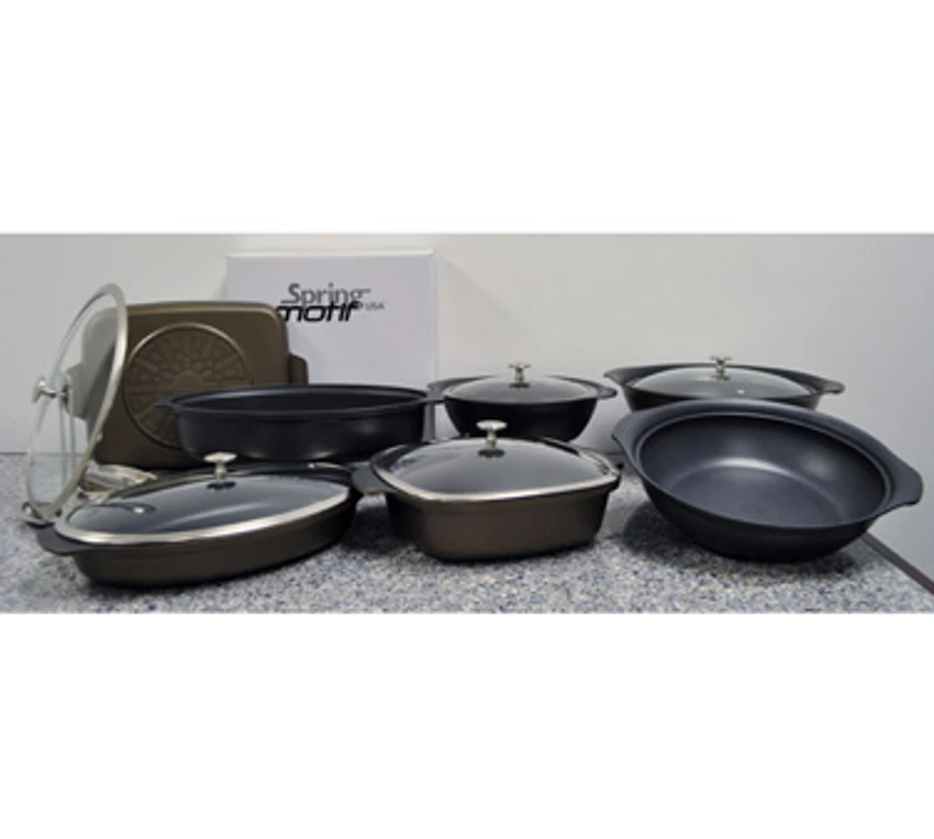 Spring USA 8260-8/32 12 3/4" L X 10 3/4"W Aluminum Motif Induction-Ready Tray 1 Spring USA 8260-8/32 12 3/4" L X 10 3/4"W Aluminum Motif Induction-Ready Tray