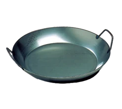 Matfer Bourgeat 062051 14-1/8" Dia. Steel Round Paella Pan