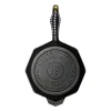 Lodge S8-10001 8" Octagonal Cast Iron With Stainless Steel Spring Handle Finex® Skillet