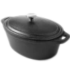 American Metalcraft CIPO4 4 Qt. Cast Iron Oval Casserole Dish