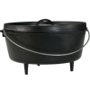 Lodge L14DCO3 14.5625" Round Cast Iron With Wire Bail Handle Camp Dutch Oven