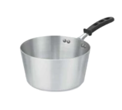 Vollrath 68305 5.5 Qt. 11 Gauge Aluminum Alloy TriVent Silicone Handle With EverTite Riveting Wear-Ever Tapered Sauce Pan