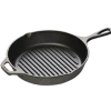 Lodge L8GP3 10.5" Dia. X 2.62" H With Helper Handle Cast Iron Grill Pan (3 Each Per Case)