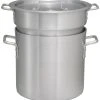 Winco ALDB-20 20 Qt Aluminum & Stainless Steel Double Boiler Set