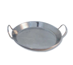 Bon Chef 61249 14.8" Dia. Stainless Steel Round Spanish Tray