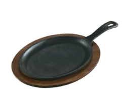 Lodge LOS3 10" W X 7.5" D Cast Iron Oval Serving Griddle (6 Each Per Case)