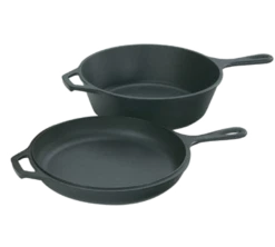 Lodge LCC3 3 Qt. Cast Iron With Helper Handle Combo Cooker