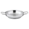 Winco SSOP-9 9.5" Round Stainless Steel Induction Omelet Pan With Handles
