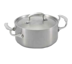 Vollrath 49410 7-7/8" Dia. Stainless Steel / Aluminum Miramar Display Cookware Casserole