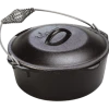 Lodge L8DO3 5 Qt. Black Cast Iron Round Camp Dutch Oven With Cover