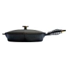 Lodge SL10-10001 10" Octagonal Cast Iron With Stainless Steel Spring Handle Finex® Skillet