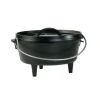 Lodge L8CO3 2 Qt. Black Cast Iron Round Camp Dutch Oven With Cover