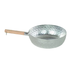 Thunder Group ALSP003 8" Dia. Aluminum Flat Bottom Snow Flat Pan