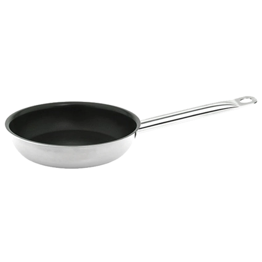 Thunder Group SLSFP308 8" Dia. Round Stainless Steel Coated Fry Pans 1 Thunder Group SLSFP308 8" Dia. Round Stainless Steel Coated Fry Pans