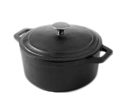 American Metalcraft CIPR3 3 Qt. Cast Iron Round Casserole Dish