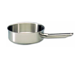 Matfer Bourgeat 696024 9.5" 2.75 Qt. Stainless Steel And Aluminum Bourgeat Excellence Saute Pan