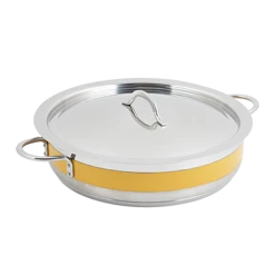 Bon Chef 60030CFYELLOW 6 Qt. Stainless Steel Classic Country French Pot