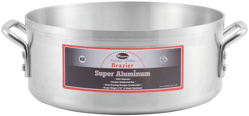 Winco AXBZ-28 28 Qt. Aluminum Round Professional Brazier 1 Winco AXBZ-28 28 Qt. Aluminum Round Professional Brazier