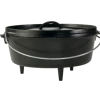 Lodge L12CO3 13.25" Round Cast Iron With Wire Bail Handle Camp Dutch Oven