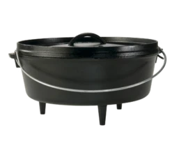 Lodge L12CO3 13.25" Round Cast Iron With Wire Bail Handle Camp Dutch Oven