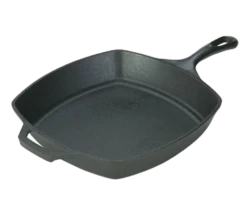 Lodge L8SQ3 10.5" Square Cast Iron With Helper Handle Skillet (3 Each Per Case)