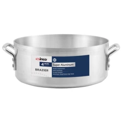 Winco AXBZ-35 35 Qt. Round Aluminum Round Professional Brazier