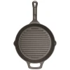 Winco CAGP-10R 10 1/4" Dia X 1 3/4" H Cast Iron Round FireIron Induction Grill Pan