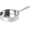 Vollrath 47745 3 Qt. Satin And Mirror Intrigue Stainless Steel Saute Pan