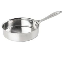 Vollrath 47745 3 Qt. Satin And Mirror Intrigue Stainless Steel Saute Pan