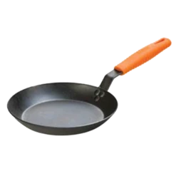 Lodge CRS10HH61 10.31" Heavy Gauge Carbon Steel Skillet With Orange Silicone Handle Holder