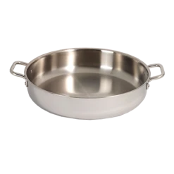 Spring USA 8460-60/40A 15-3/4" Stainless Steel / Aluminum Round Primo! Paella Pan