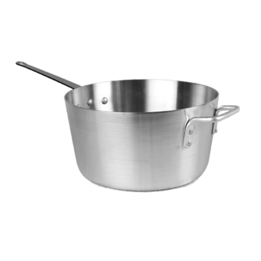 Thunder Group ALSKSS008 10 Qt. Aluminum Mirror Finish Flat Bottom Sauce Pan 1 Thunder Group ALSKSS008 10 Qt. Aluminum Mirror Finish Flat Bottom Sauce Pan