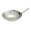Winco WOK-16N 16" Dia. Round Stainless Steel Chinese Wok