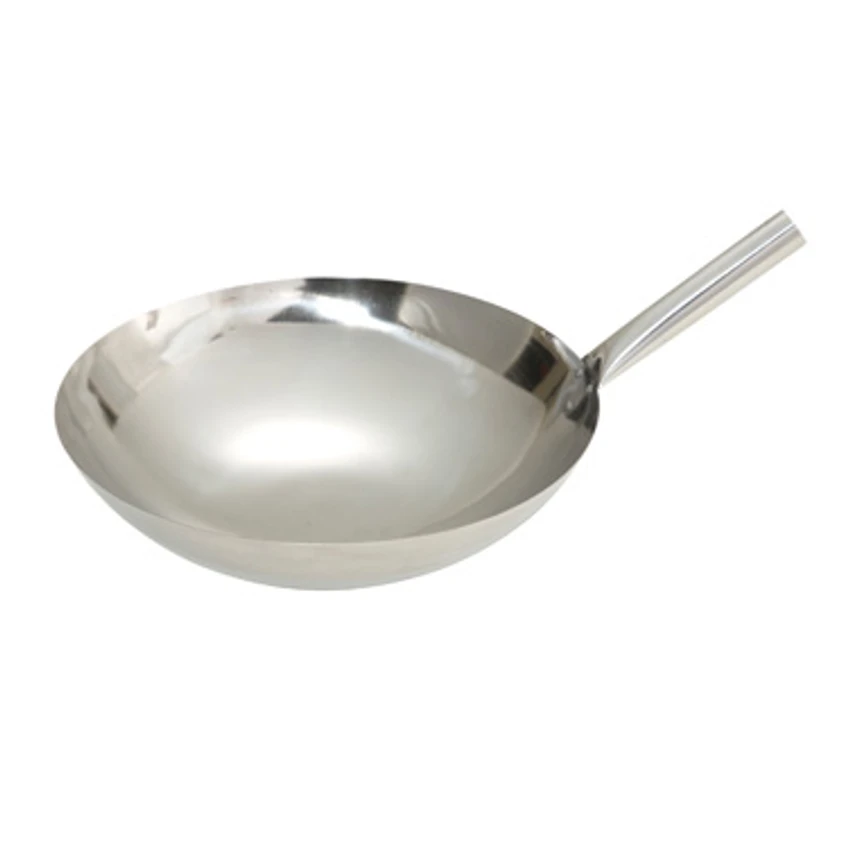 Winco WOK-16N 16" Dia. Round Stainless Steel Chinese Wok 1 Winco WOK-16N 16" Dia. Round Stainless Steel Chinese Wok