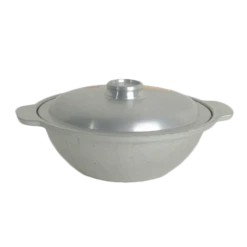 Thunder Group CETW001 6" Dia. Aluminum 2 Handles Sam Bai Wok With Lid
