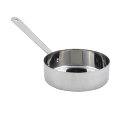 Bon Chef 60033 Serving Side Pan 11 Oz. 4.75" Dia. X 1.5" H 4.5" Side Handle Round Stainless Steel